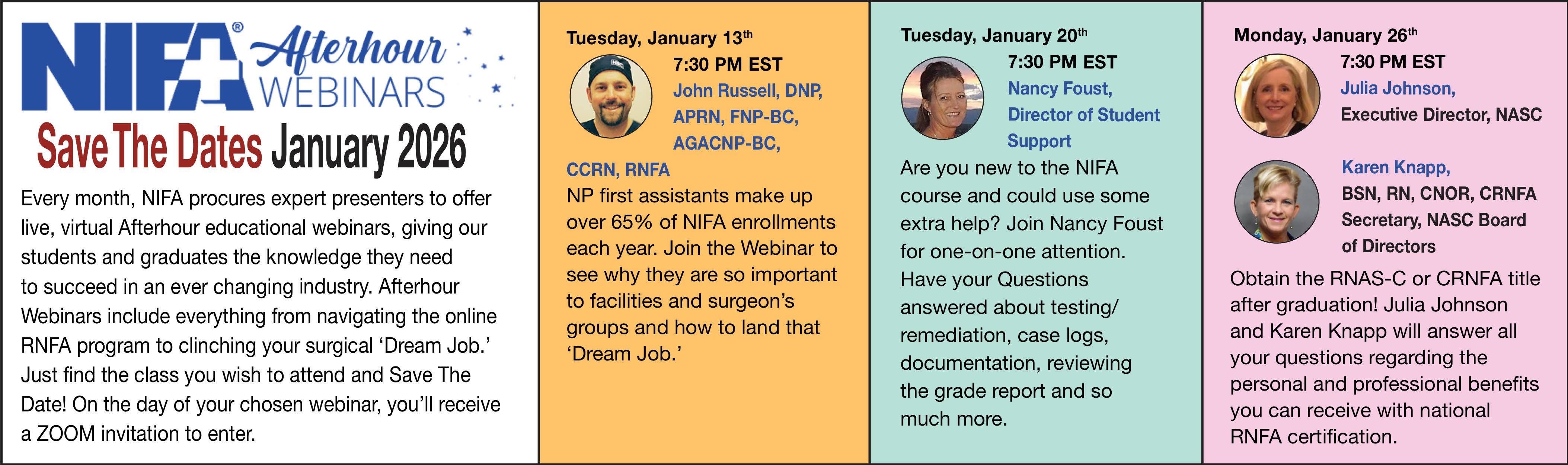 March 2025 Afterhour schedule